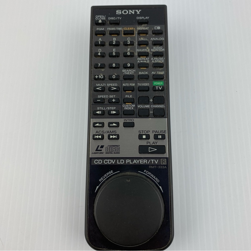 Sony RMT-333A Remote Control CD CDV LD PLAYER/TV